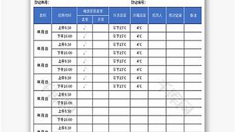 冰箱温度记录表格模板_冰箱温度记录表格模板下载